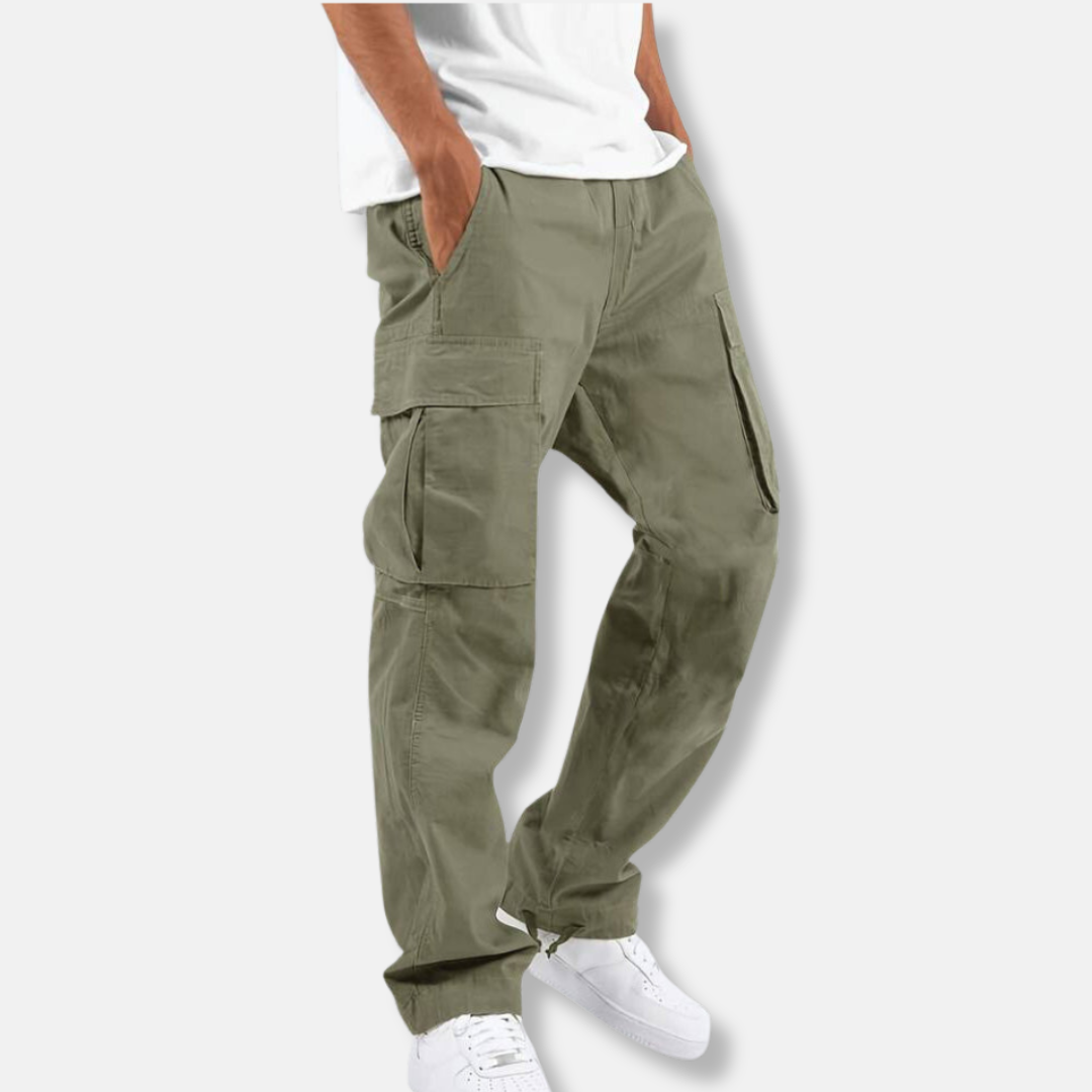 Pantalon Cargo Coupe Décontractée Taille Ajustable pour Homme
