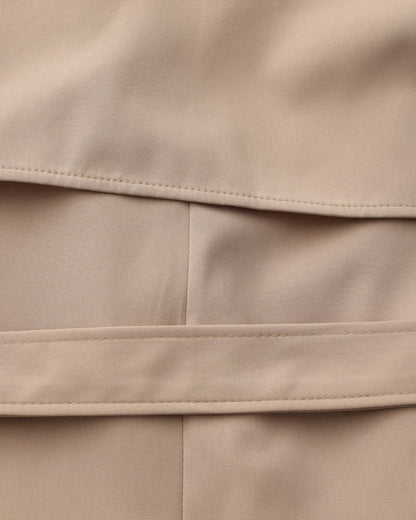 Trench-Coat Ceinture Amovible Larges Revers pour Femme