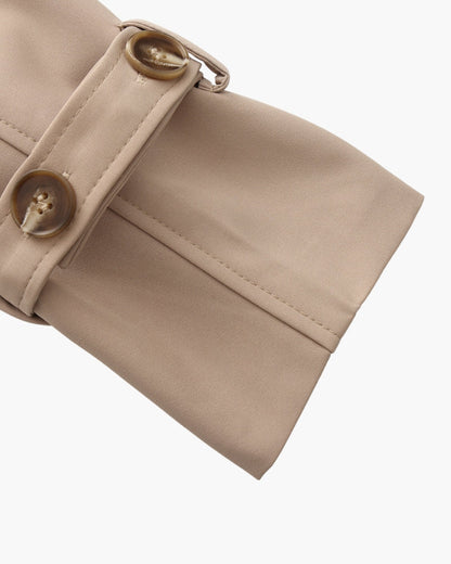 Trench-Coat Ceinture Amovible Larges Revers pour Femme