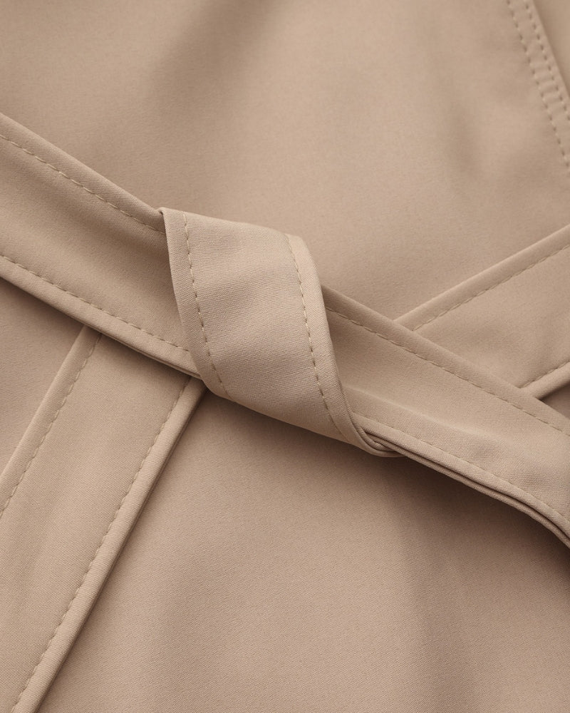 Trench-Coat Ceinture Amovible Larges Revers pour Femme
