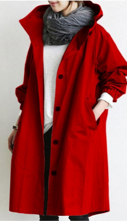 Trench-Coat Imperméable Coupe-Vent pour Femme