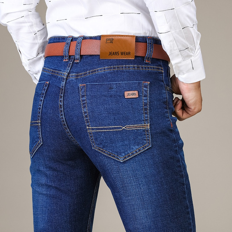 Jean Coupe Cintrée Tissu Extensible pour Homme