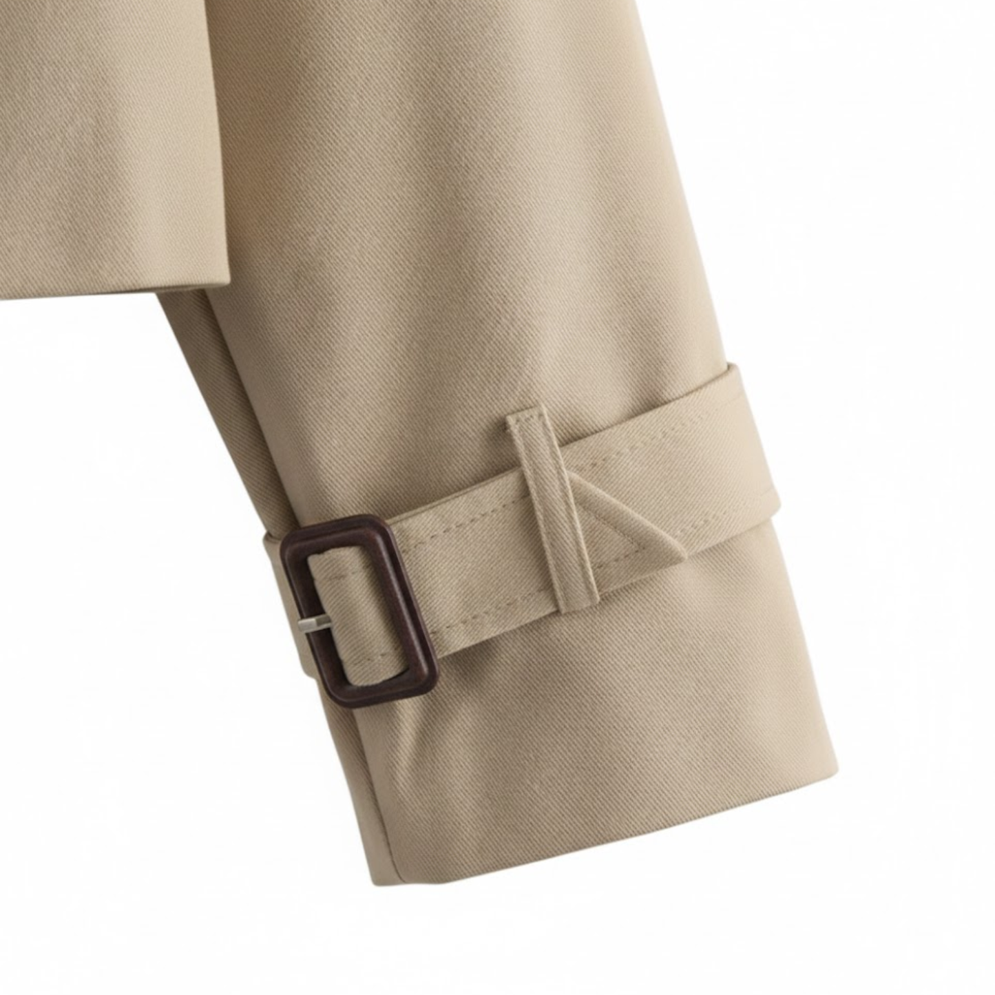 Trench-Coat Court Col Revers Fermeture Croisée pour Femme