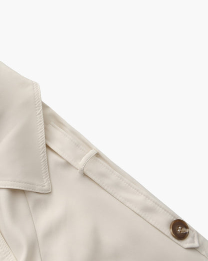 Trench-Coat Ceinture Amovible Larges Revers pour Femme