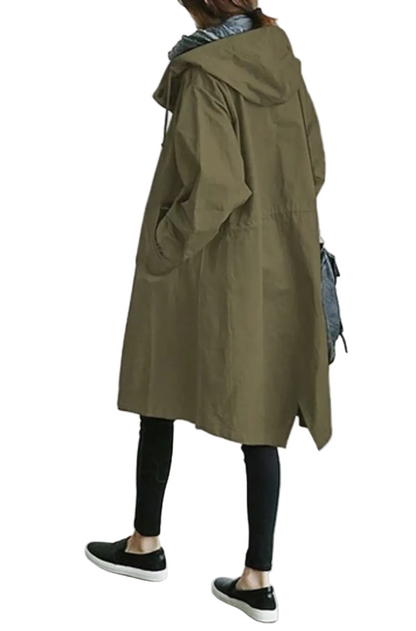 Trench-Coat Imperméable Coupe-Vent pour Femme