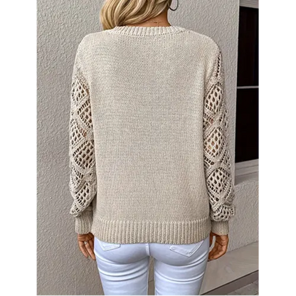 Pull Manches Longues Col en V pour Femme