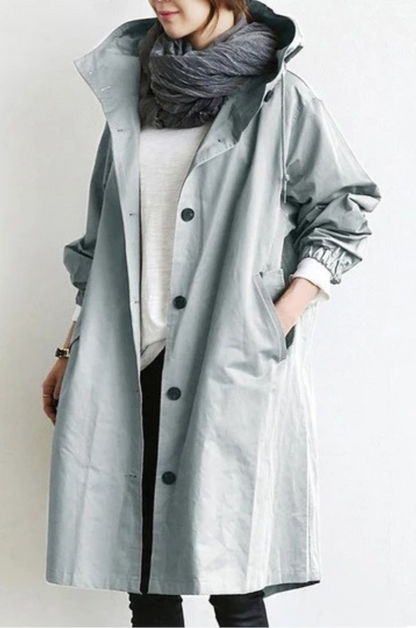 Trench-Coat Imperméable Coupe-Vent pour Femme