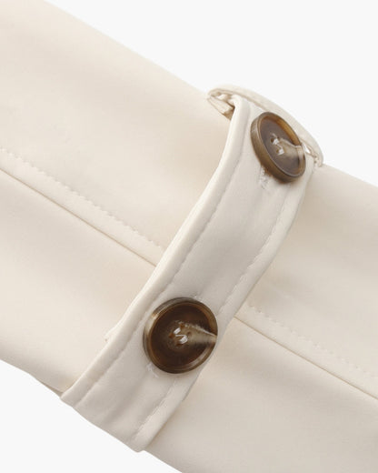 Trench-Coat Ceinture Amovible Larges Revers pour Femme