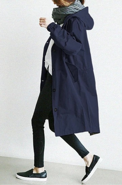 Trench-Coat Imperméable Coupe-Vent pour Femme