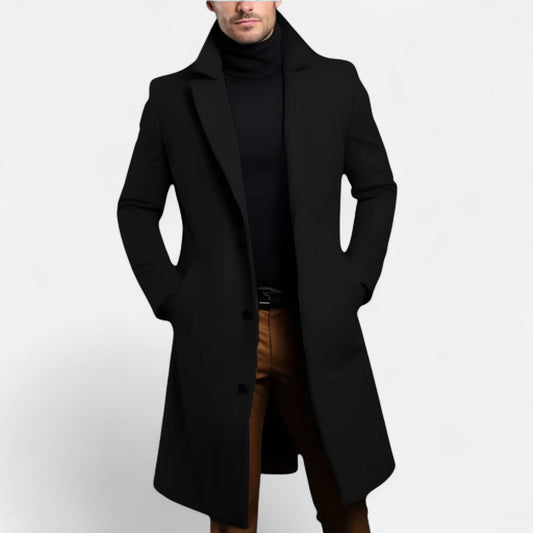 Manteau Classique Simple Boutonnage Revers Structurés pour Homme