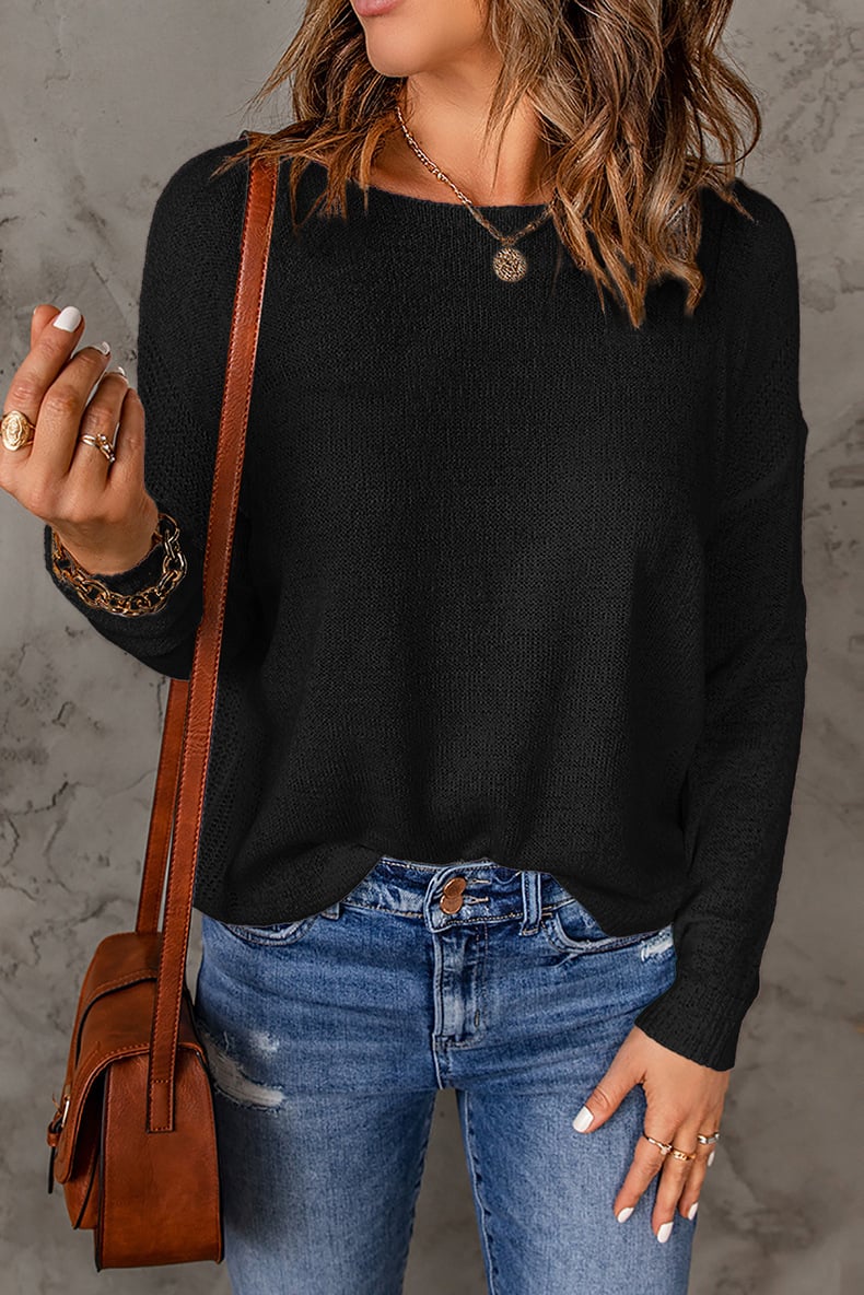 Pull en Laine Coupe Ample Col Rond pour Femme