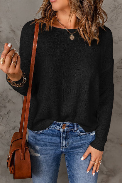 Pull en Laine Coupe Ample Col Rond pour Femme