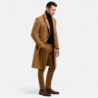 Manteau Classique Simple Boutonnage Revers Structurés pour Homme