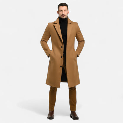 Manteau Classique Simple Boutonnage Revers Structurés pour Homme