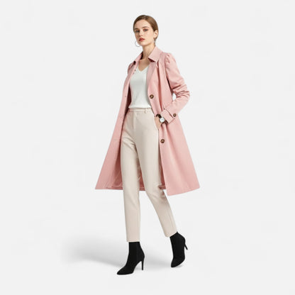 Trench Coupe Fluide Ceinture à la Taille pour Femme