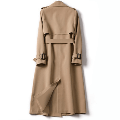 Trench-Coat Pattes d'Épaule Taille Cintrée pour Femme