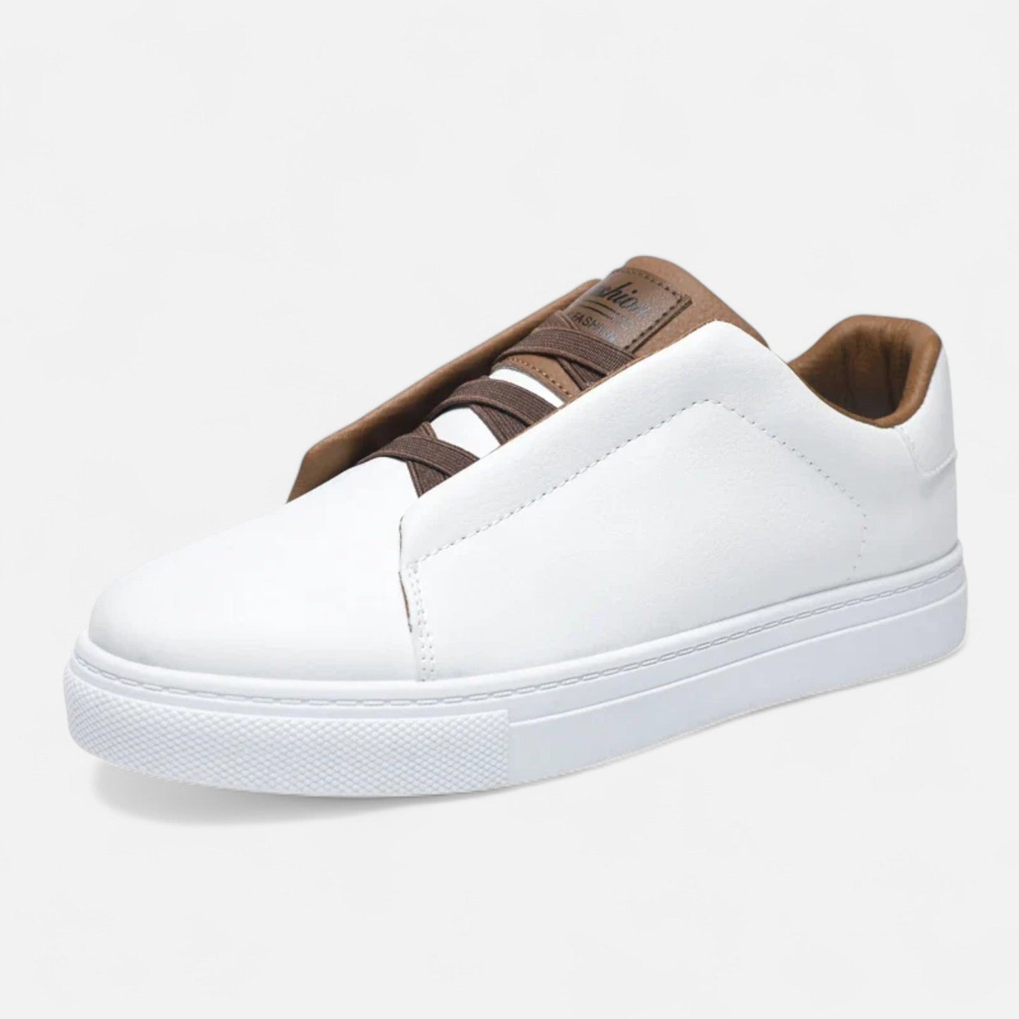 Sneakers en Cuir Sans Lacets Semelle Confort pour Homme