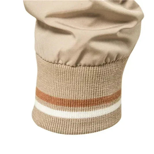 Blouson Bombardier Finitions Côtelées Rayées pour Homme