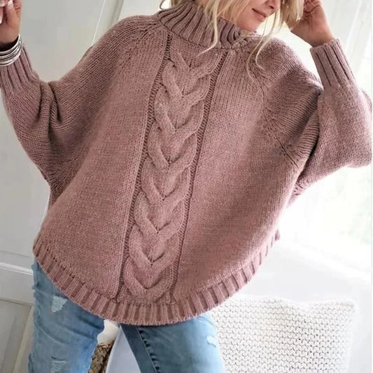Pull en Laine Col Montant Torsadé pour Femme