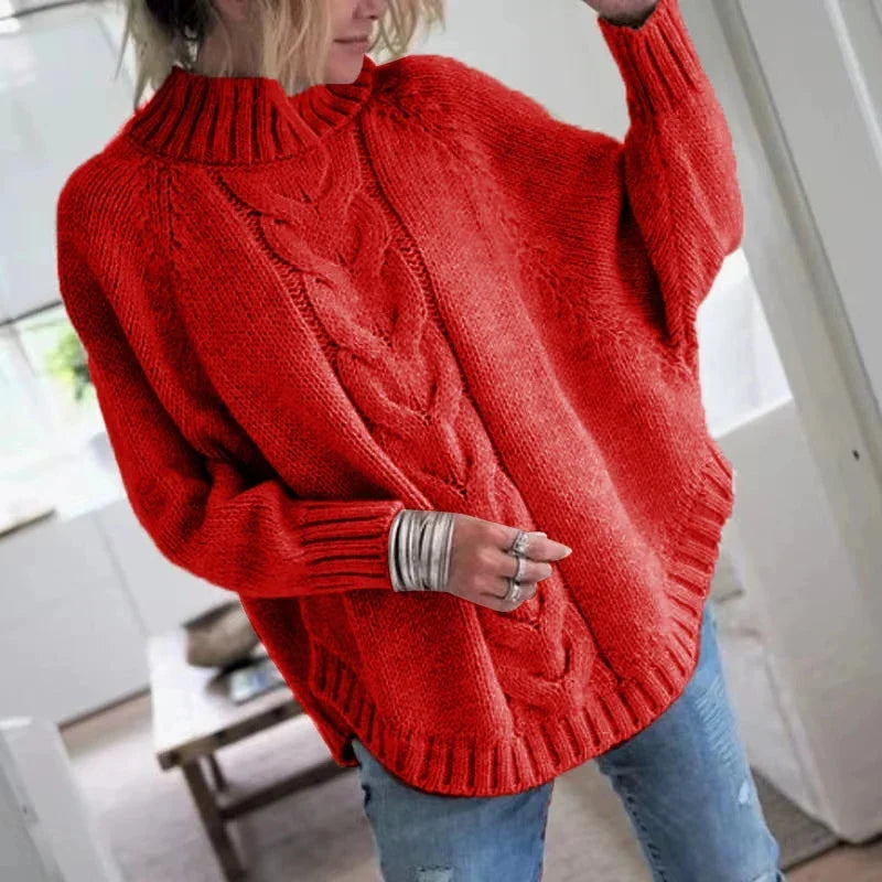 Pull en Laine Col Montant Torsadé pour Femme