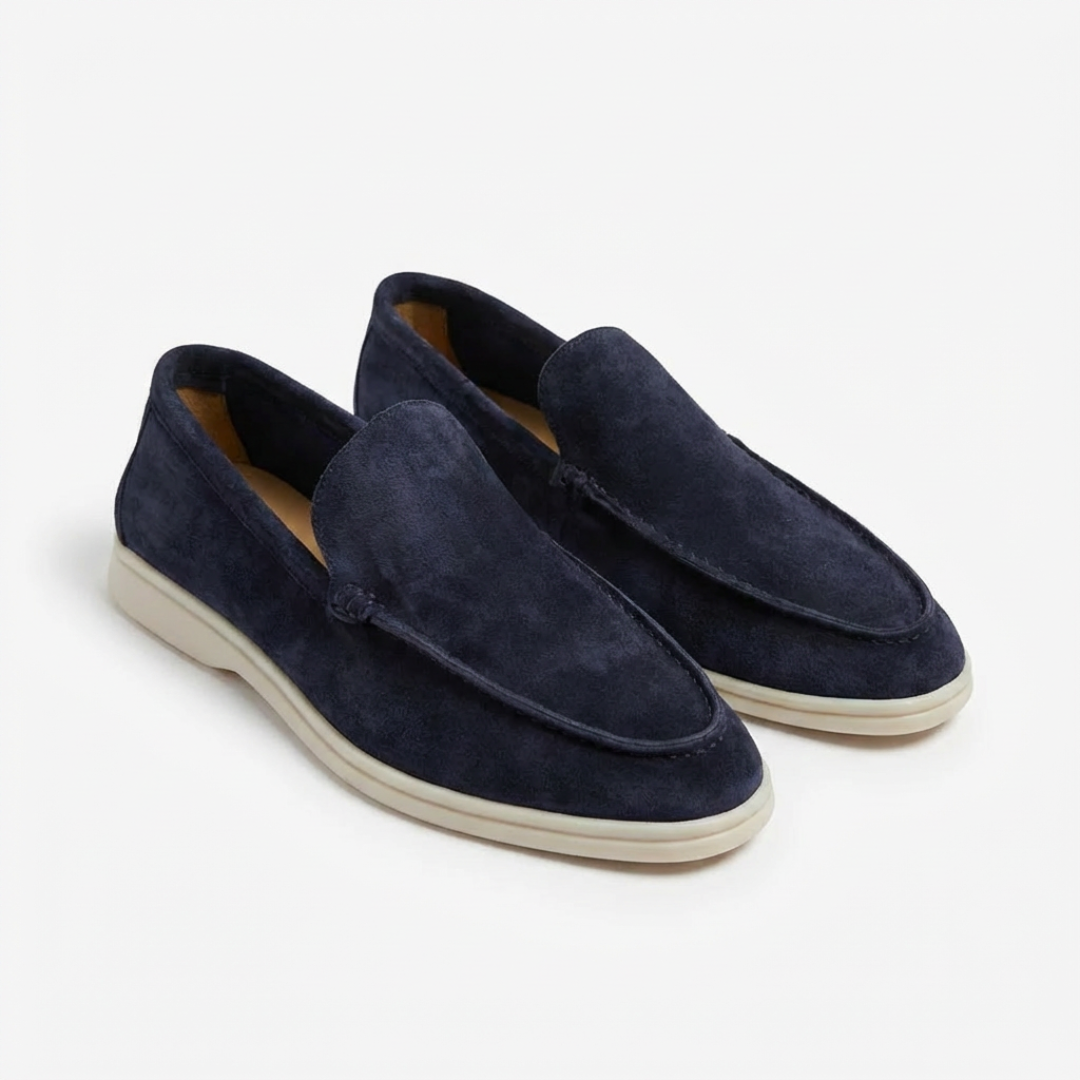 Mocassins Sans Lacets Coutures Apparentes Semelle Contrastée pour Homme