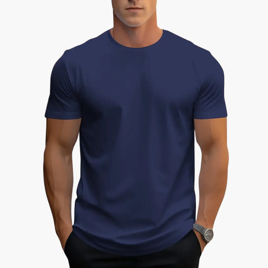 T-Shirt Col Rond Manches Courtes Coupe Droite pour Homme