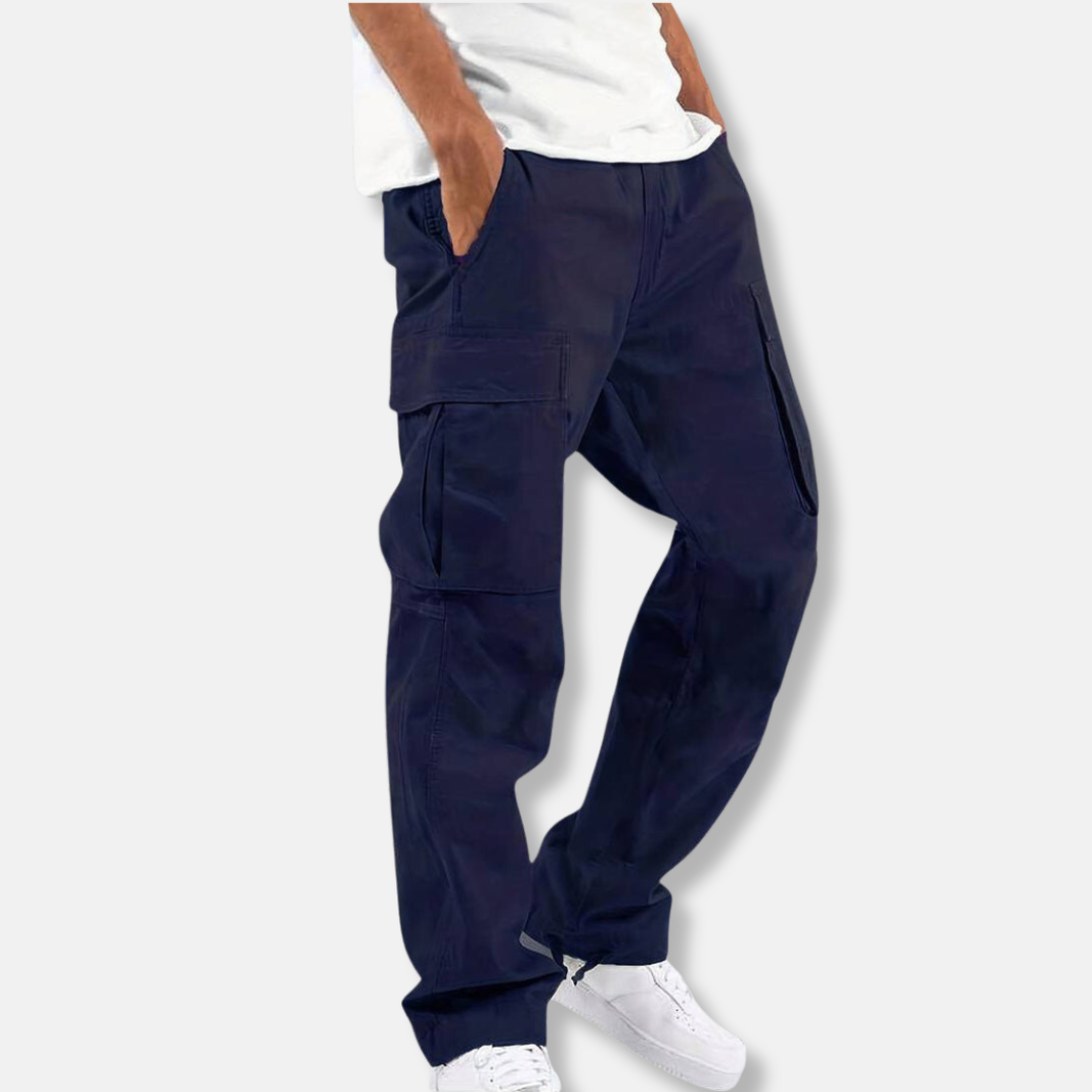 Pantalon Cargo Coupe Décontractée Taille Ajustable pour Homme