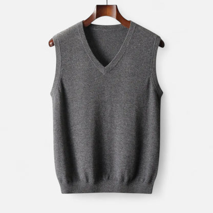 Gilet Col en V en Laine Mérinos pour Homme