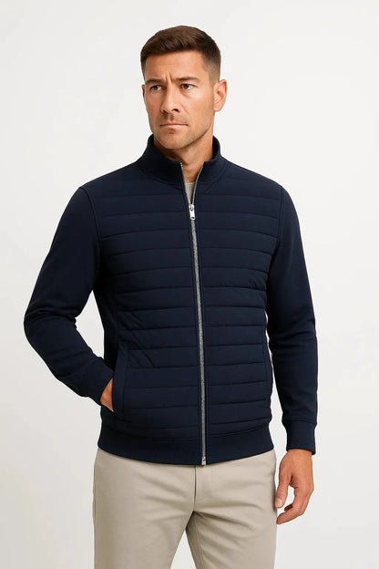 Veste Hybride Matelassée Manches en Maille pour Homme