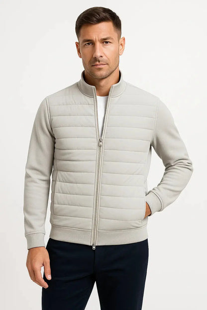 Veste Hybride Matelassée Manches en Maille pour Homme