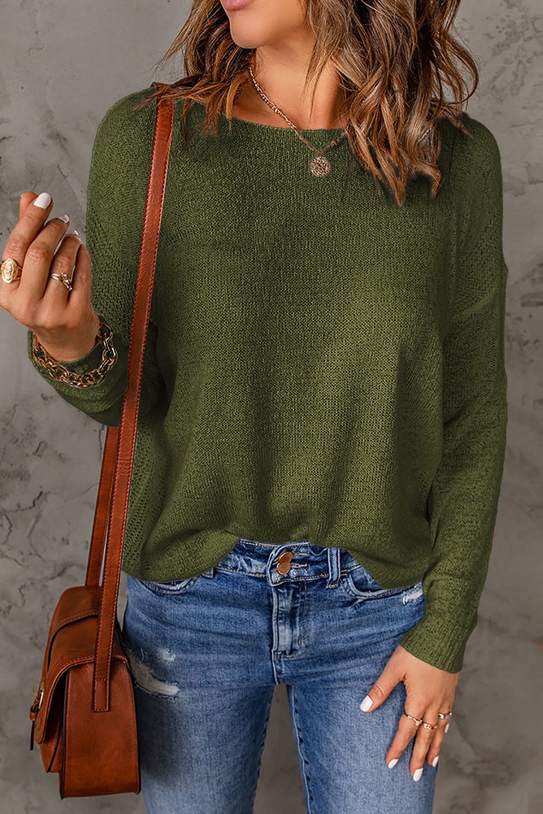 Pull en Laine Coupe Ample Col Rond pour Femme