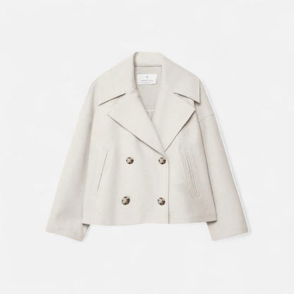 Veste Cintrée en Laine Fermeture Dissimulée pour Femme