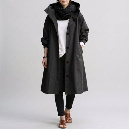Imperméable Oversize Capuche Ajustable pour Femme