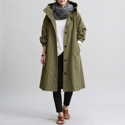 Imperméable Oversize Capuche Ajustable pour Femme
