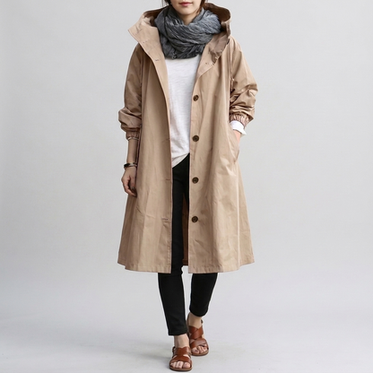 Imperméable Oversize Capuche Ajustable pour Femme