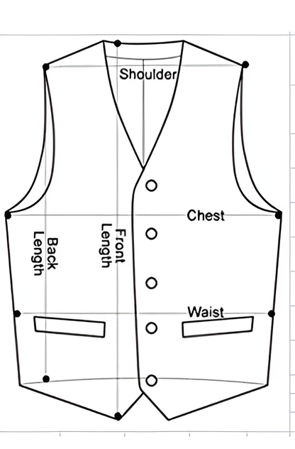 Gilet à Chevrons Col en V Dos Ajustable pour Homme