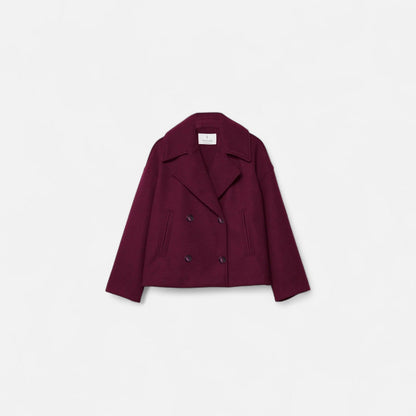 Veste Cintrée en Laine Fermeture Dissimulée pour Femme
