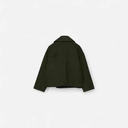 Veste Cintrée en Laine Fermeture Dissimulée pour Femme