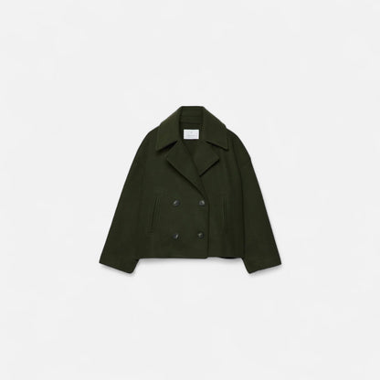 Veste Cintrée en Laine Fermeture Dissimulée pour Femme