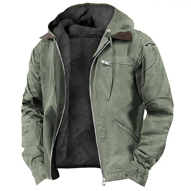 Veste Doublée à Capuche Ajustable pour Homme
