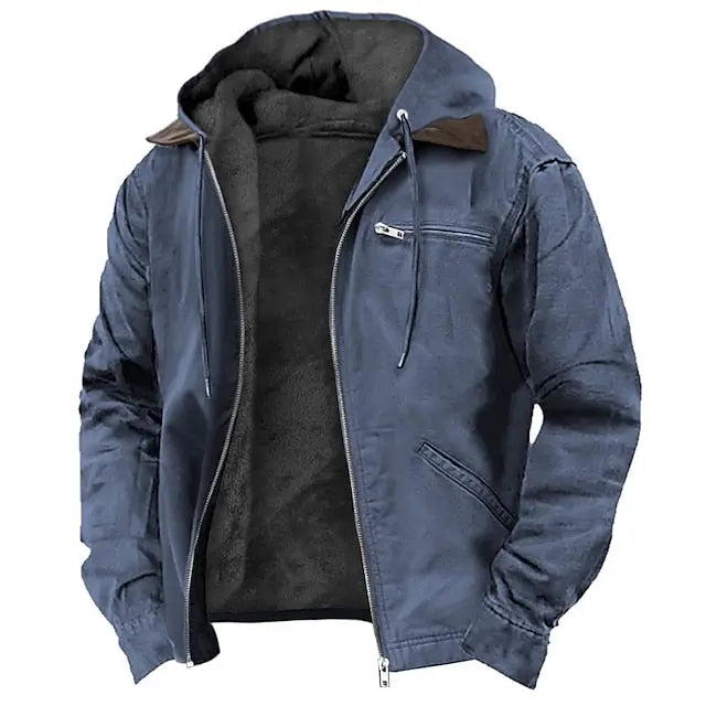Veste Doublée à Capuche Ajustable pour Homme