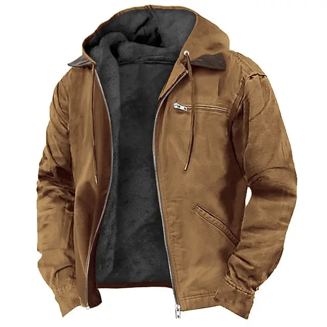 Veste Doublée à Capuche Ajustable pour Homme